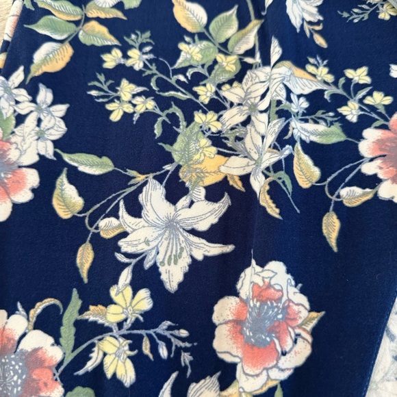 Derek Heart Plus Womens Navy Blue Floral Wrap Knit High-Low Midi Dress Size S - Picture 12 of 16